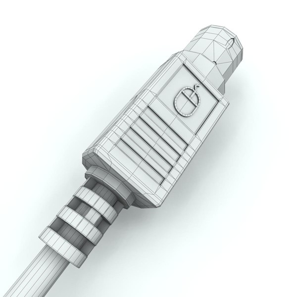 mouse ps2 connector 3d 3ds - Mouse PS2 Connector by PROmax_